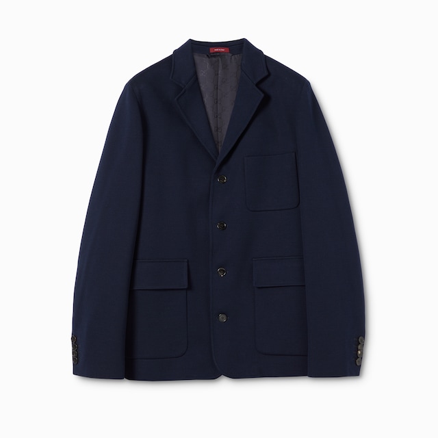 コットンジャージー シングルブレスト ジャケット