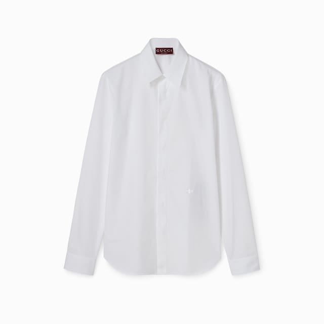 Piece dyed poplin shirt