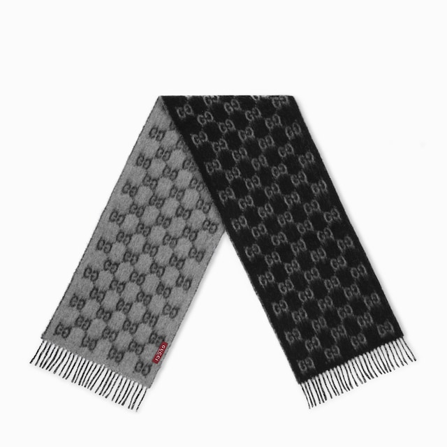 GG alpaca wool scarf