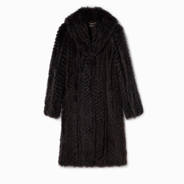 Soft long shearling coat