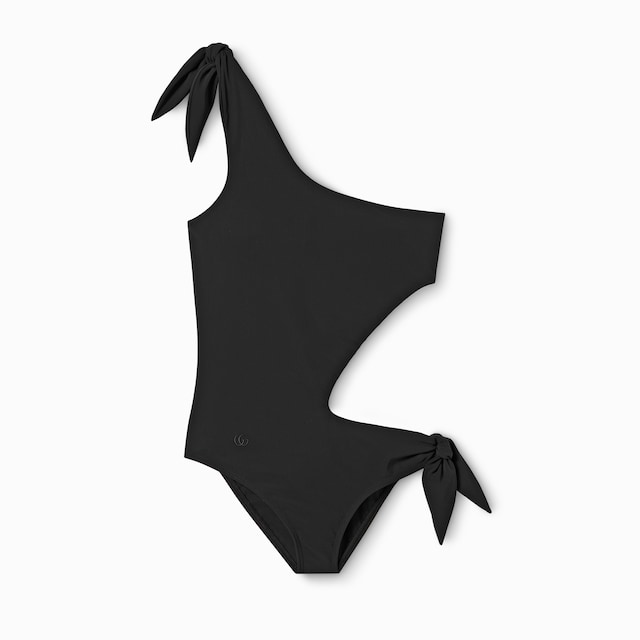 Costume da bagno in jersey stretch con ricamo