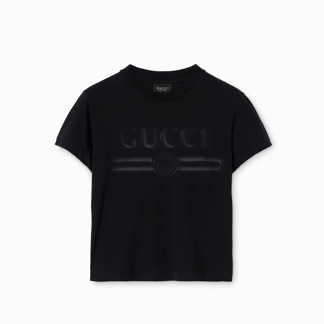 T-shirt en jersey de coton avec détail effet dévoré