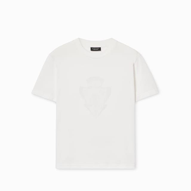 T-shirt en jersey de coton avec blason Gucci