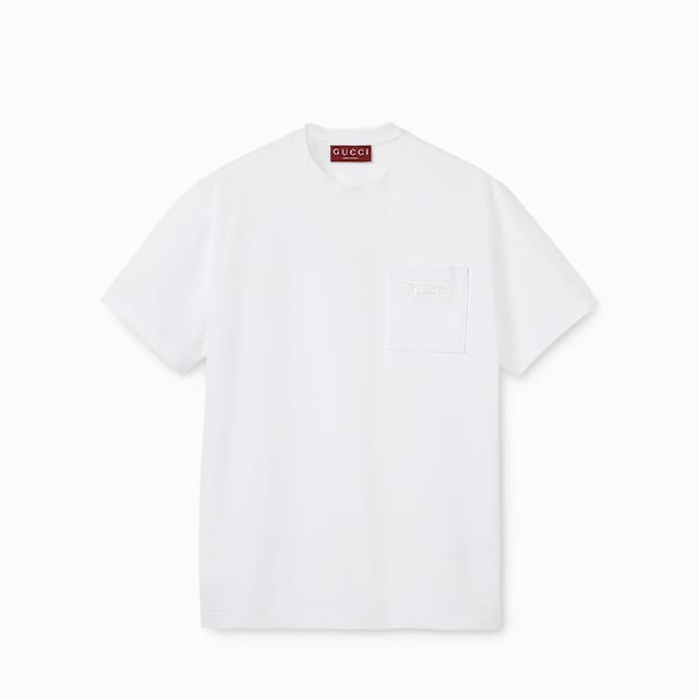 Cotton piquet T-shirt with embroidery