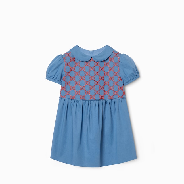 Baby cotton dress with embroidery