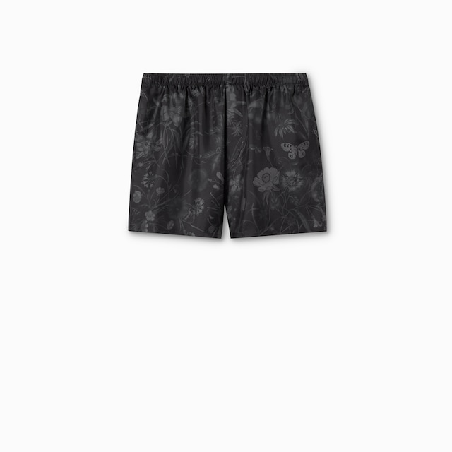 Short de sarga de seda estampado