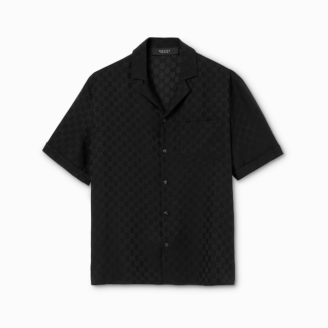 Bowling-Shirt aus GG Seidenjacquard