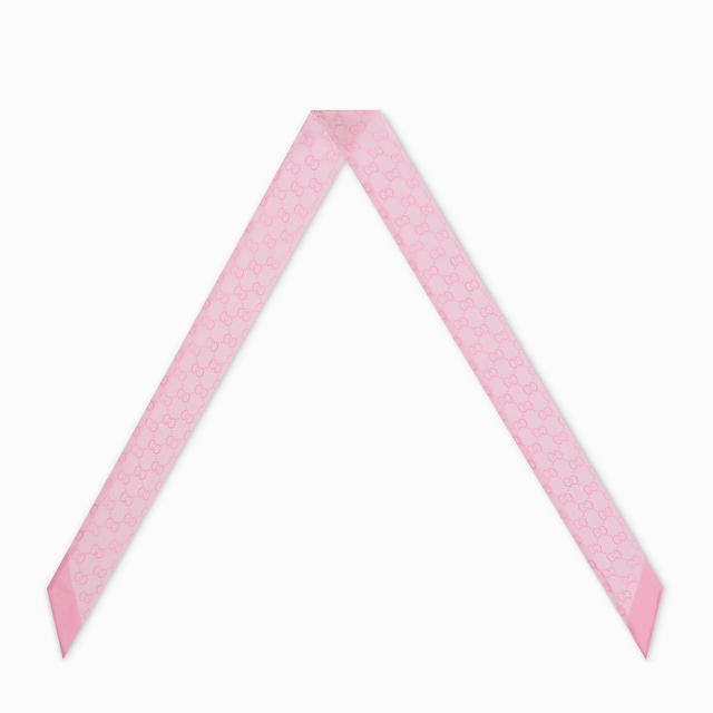 Printed silk chiffon ribbon