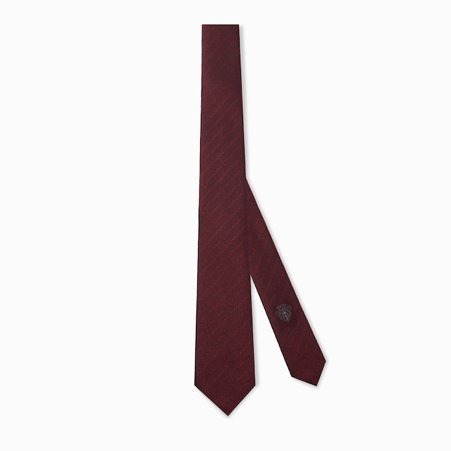 Interlocking G chain silk tie