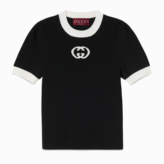 インターシャ リブ Tシャツ