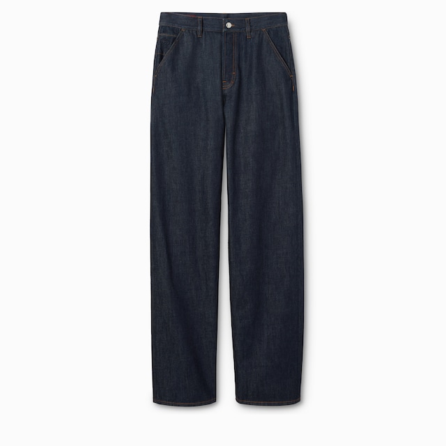 Pantalon en denim de coton certifié délavé