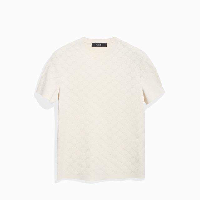 Technical GG jacquard fabric T-shirt