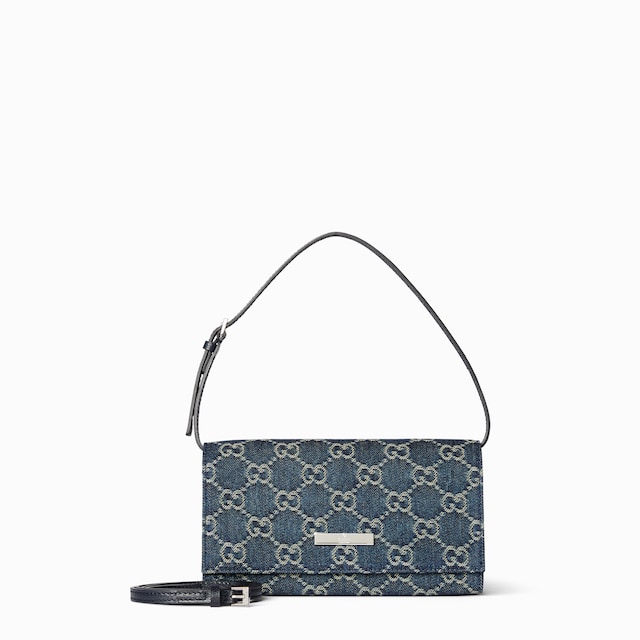 Small pouch with strap and Gucci plaque