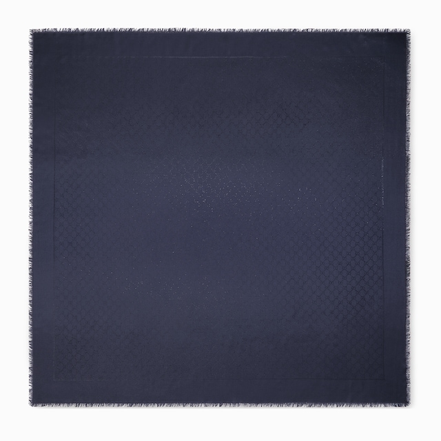 GG silk wool lamé shawl