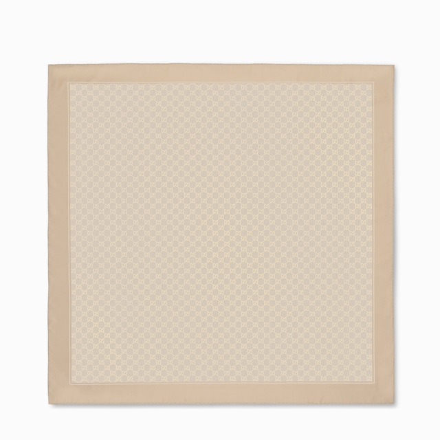 Pañuelo de sarga de seda con estampado laminado