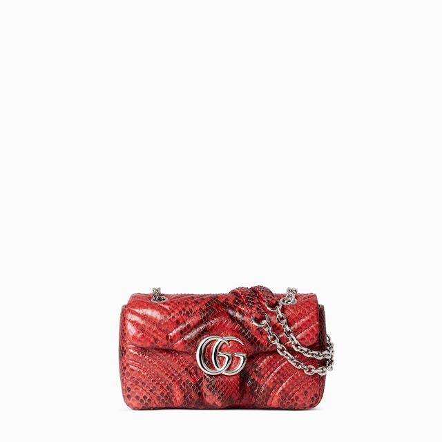 GG Marmont python small shoulder bag
