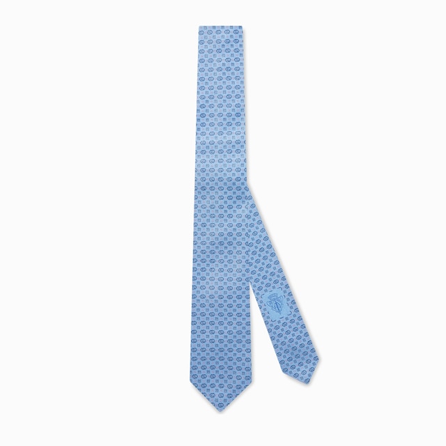 Interlocking G silk jacquard tie