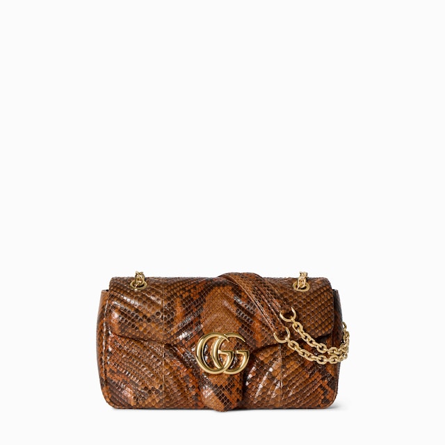 GG Marmont python medium shoulder bag