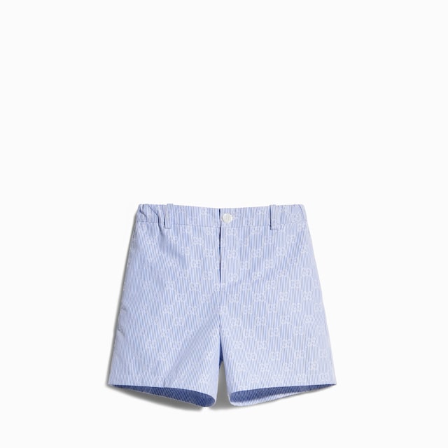 Short pour enfant en popeline à rayures GG