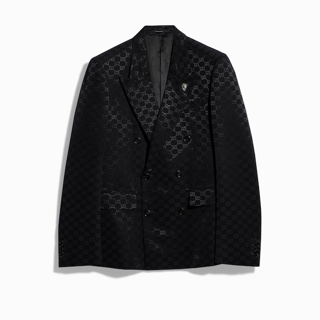 GG light faille double-breasted jacket