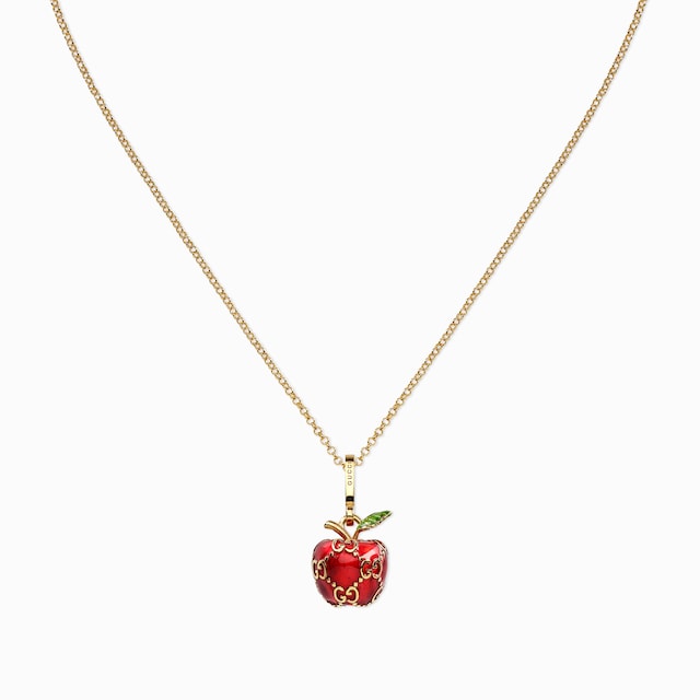Apple pendant chain necklace