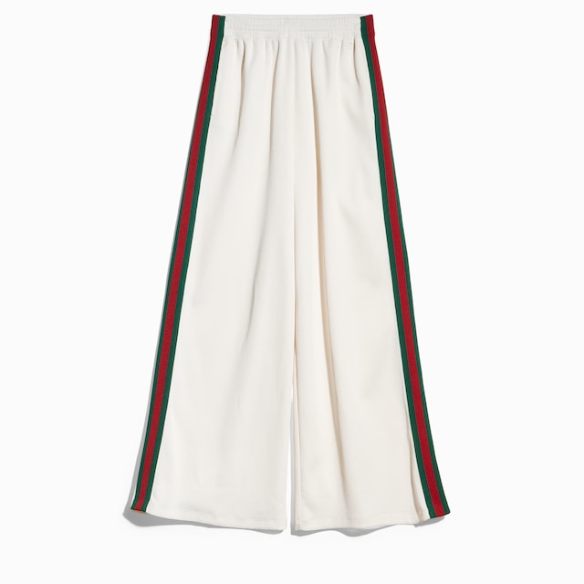 Rib cotton jersey leisure pants with Web