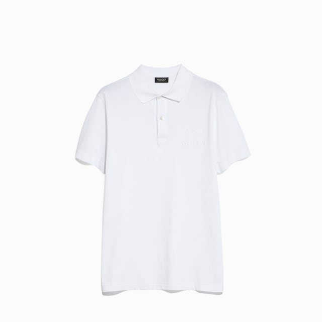 Camisa tipo polo de punto de algodón con bordado
