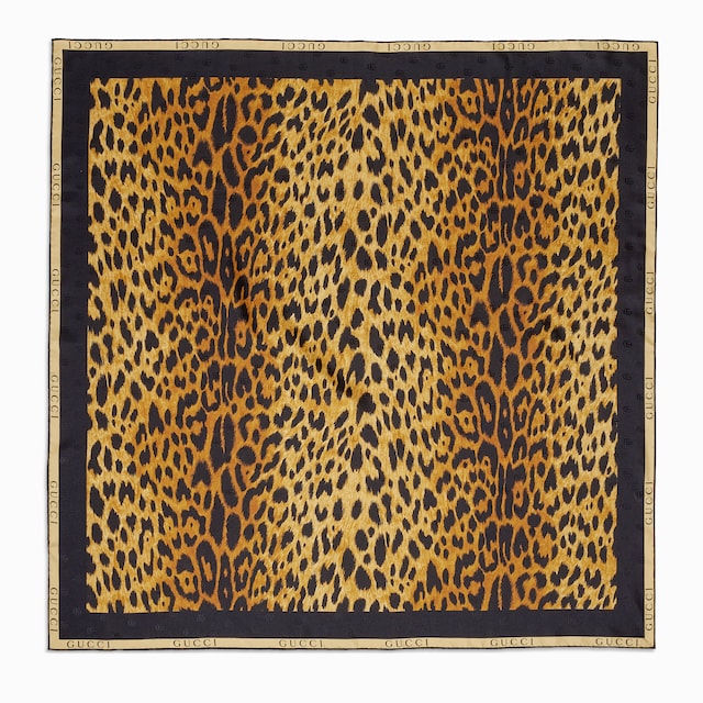 Printed silk twill carré