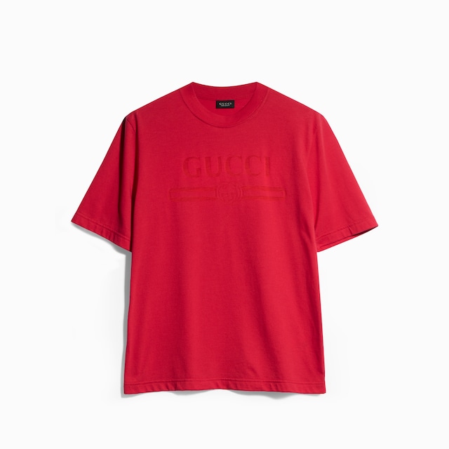 Cotton jersey T-shirt with devoré detail