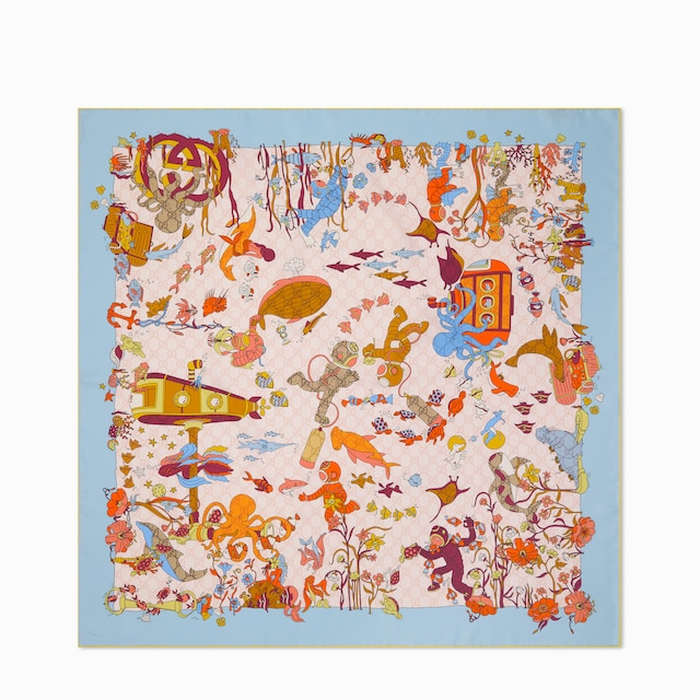 Printed silk carré