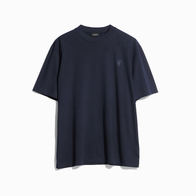 Cotton silk jersey T-shirt with embroidery