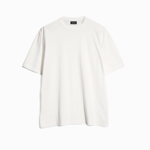 Cotton silk jersey T-shirt with embroidery