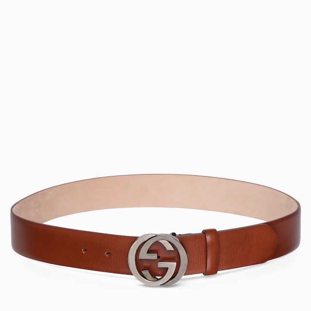 Wide belt with Interlocking G buckle