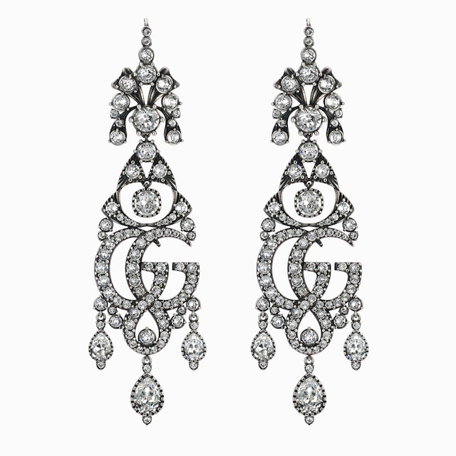 Pendientes de araña de cristal GG Marmont