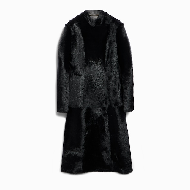 Long hair cow hide coat