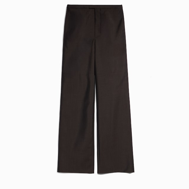 Hose aus Wolle Mohair mit Nadelstreifen