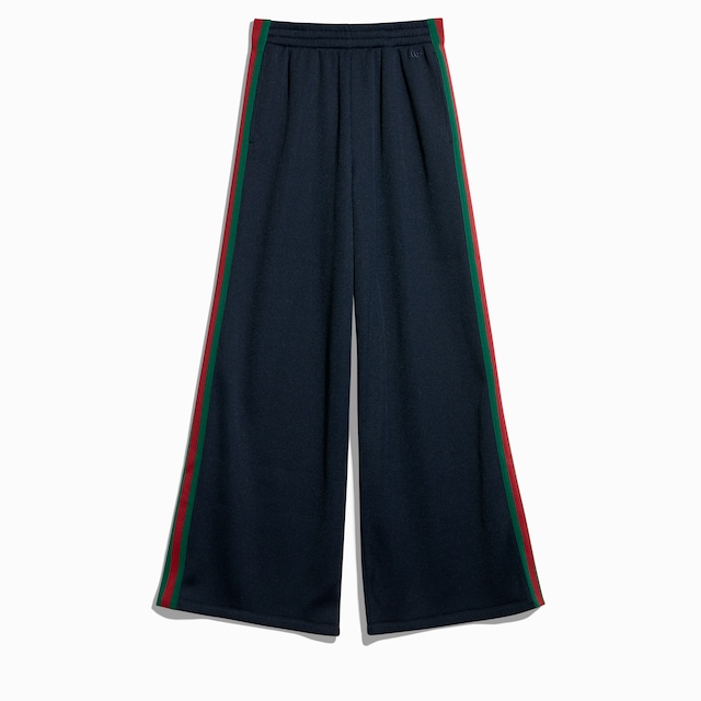 Rib cotton jersey leisure pants with Web
