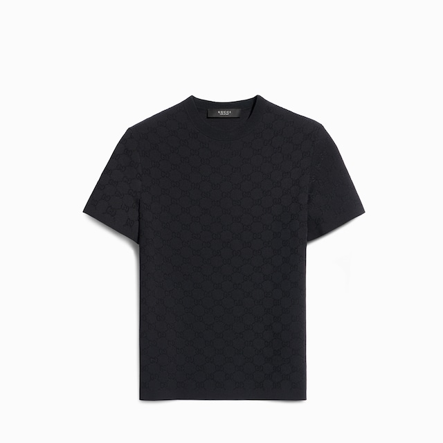 T-shirt technique en jacquard de tissu GG