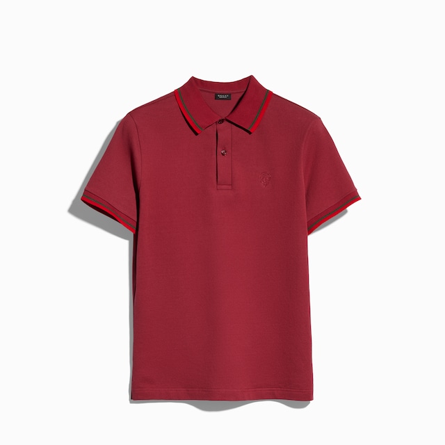Polo en piqué de coton avec broderie