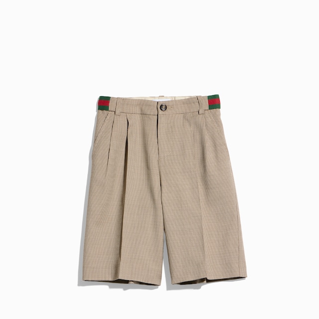Short pour enfant en laine à motif chevron