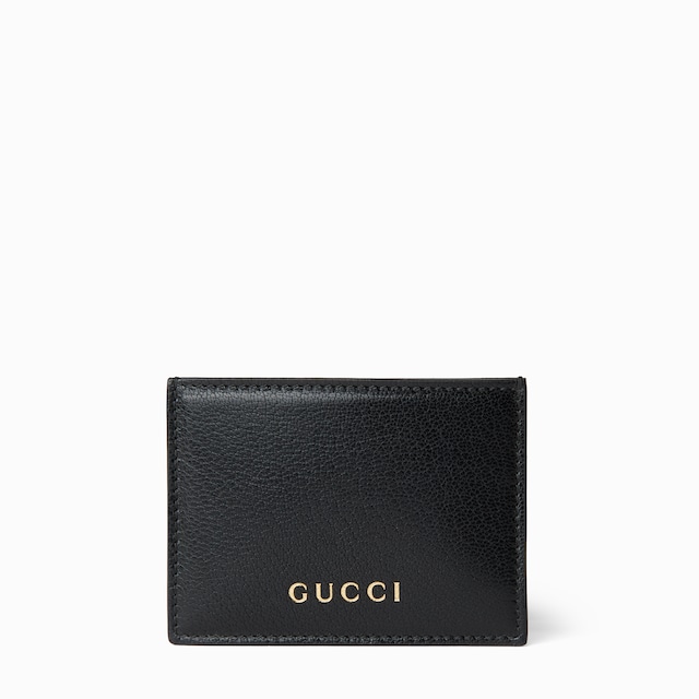 Card case with Gucci lettering