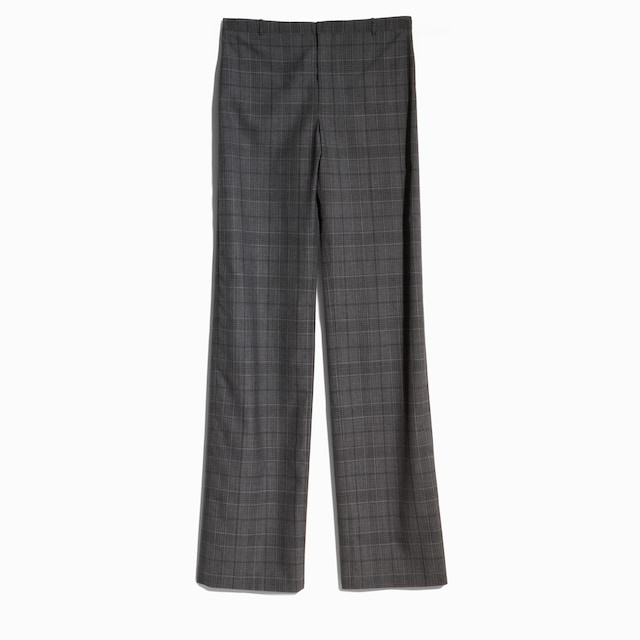 Checked fine wool pants