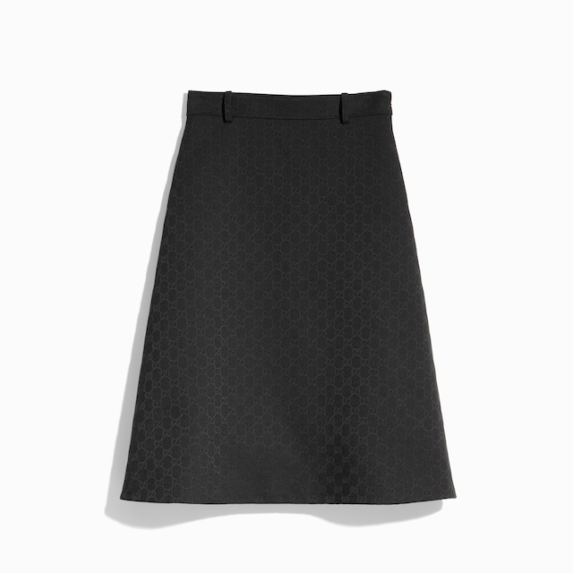 GG cotton blend midi skirt