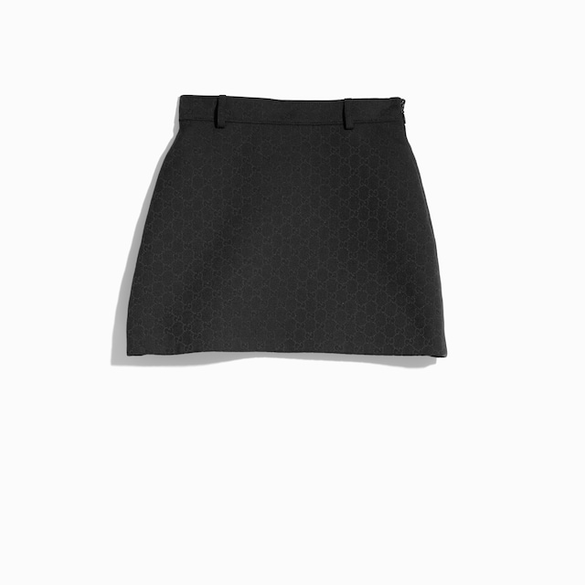 GG cotton blend mini skirt