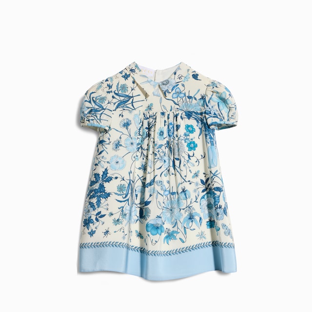 Baby printed crêpe de chine dress