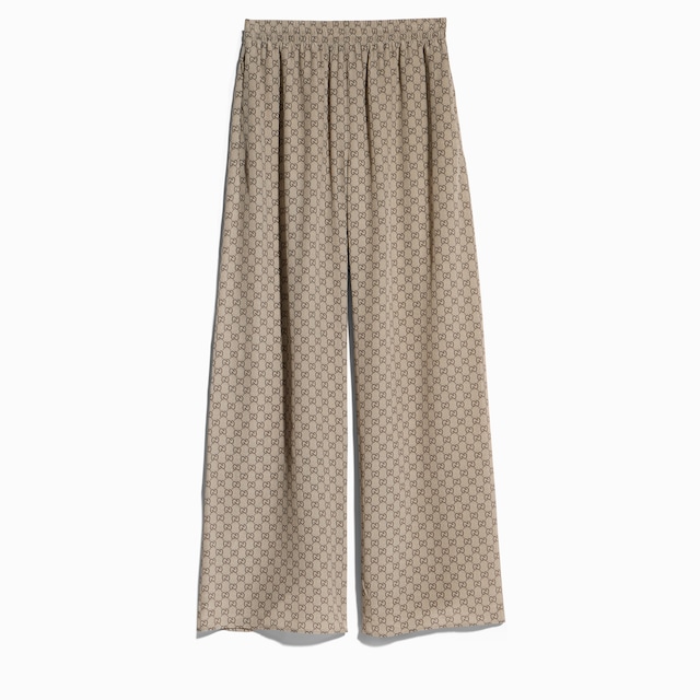 Printed silk leisure pants
