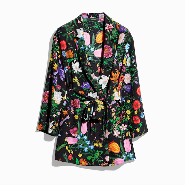 Printed silk shirt