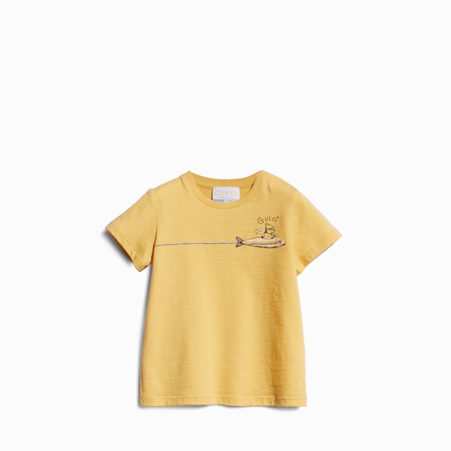 T-shirt neonato in cotone con stampa