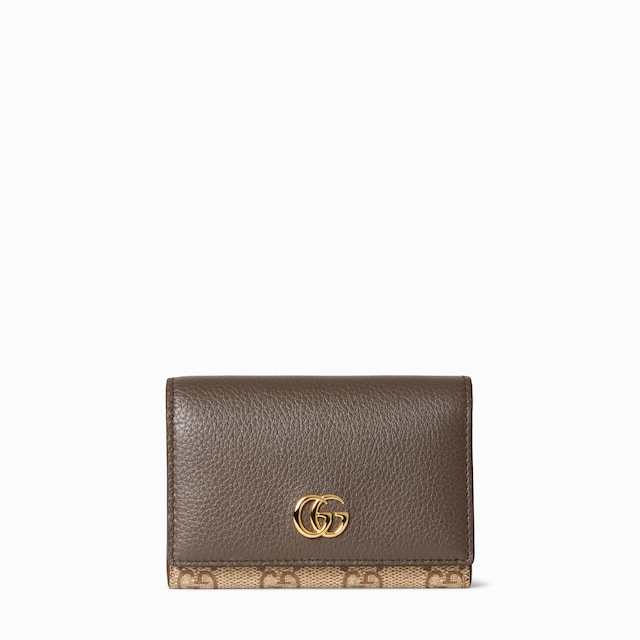 Bi-color GG Marmont card case
