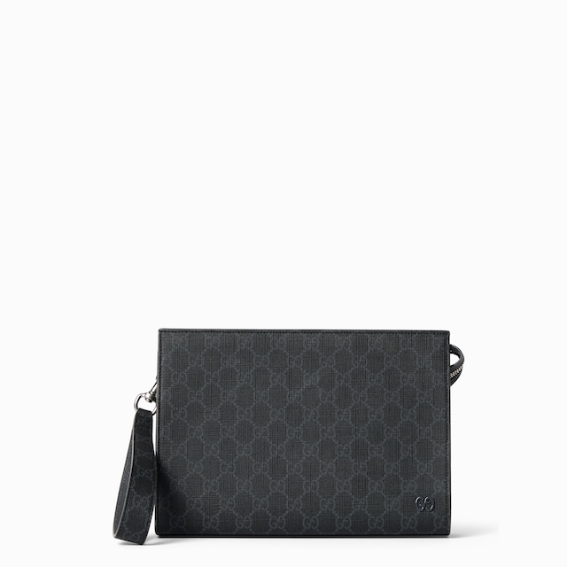 Grey trim medium pouch